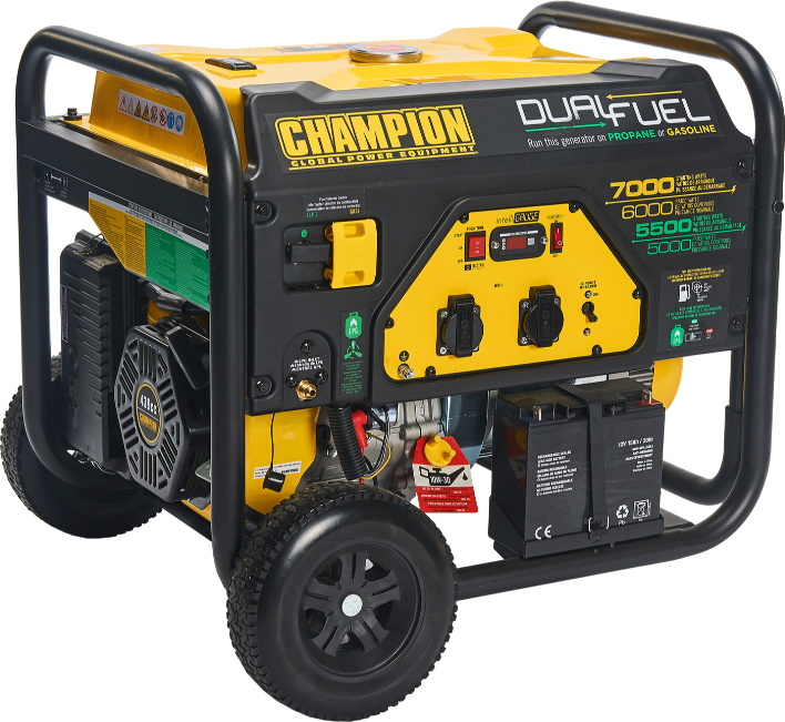 Генератор двопаливний газ/бензин Champion 7.0 кВт (CPG7500E2-DF-EU)